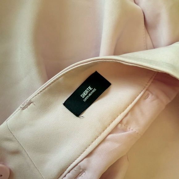 Express High Rise Tailored Shorts Blush Pink Size 10 - Picture 7 of 13